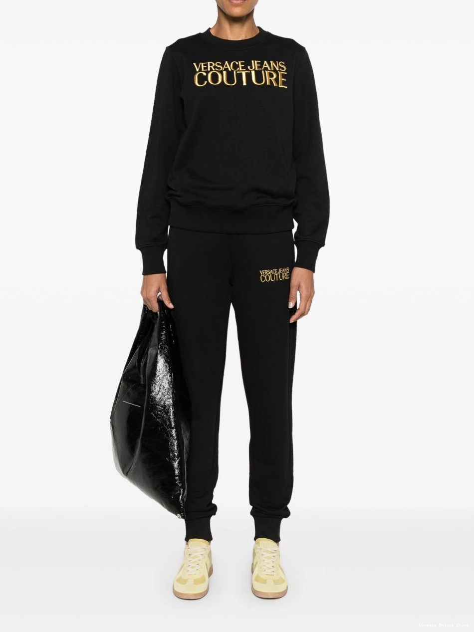 Cheap Jeans pants Versace Women track Couture logo-embroidered 0326